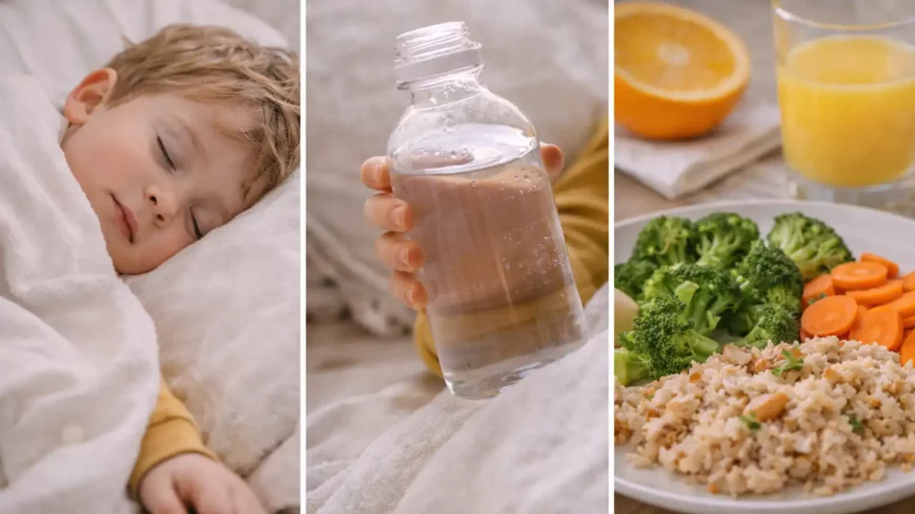 Sommeil, hydratation et alimentation équilibrée pour aider l’enfant à lutter contre les virus