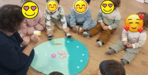 Décoration oeuf de paques à La Petite Crèche d'éguilles