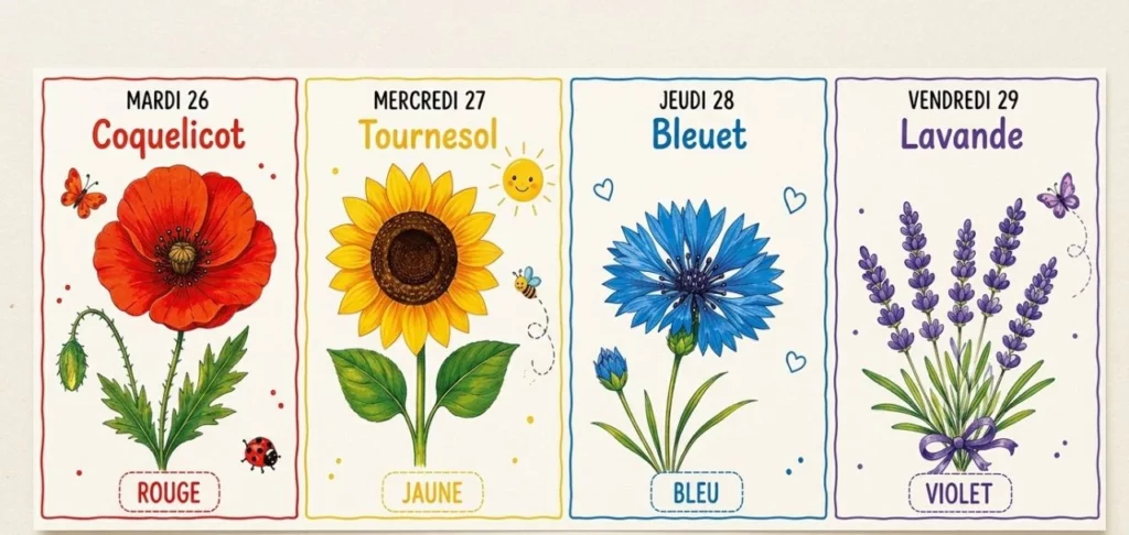 Semaine thématique couleurs et fleurs à La Pteite Crèche de châteauneuf-les-martigues (1)